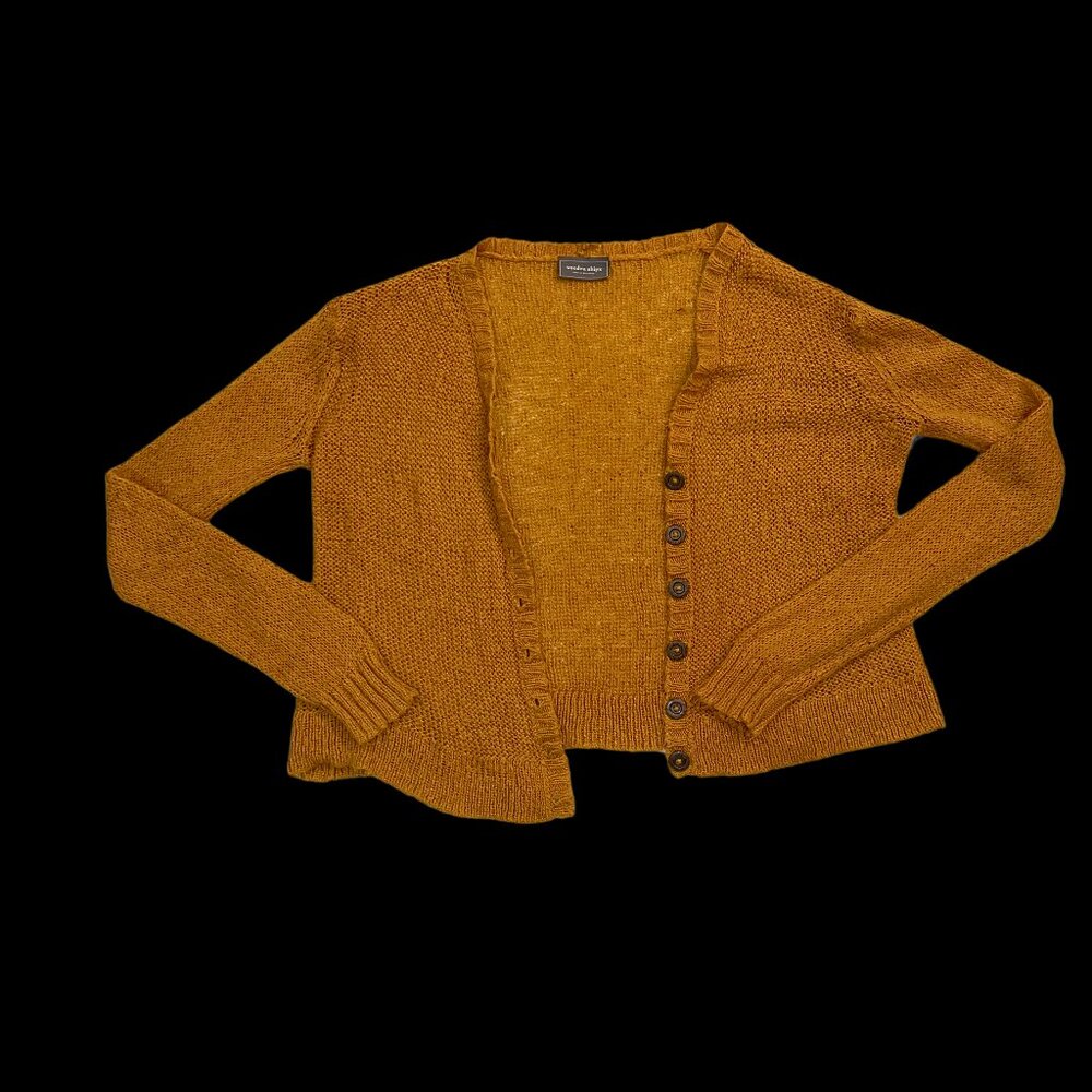Wooden Ships Mohair & Wool Goldenrod Cardigan Sweater with Buttons Size M